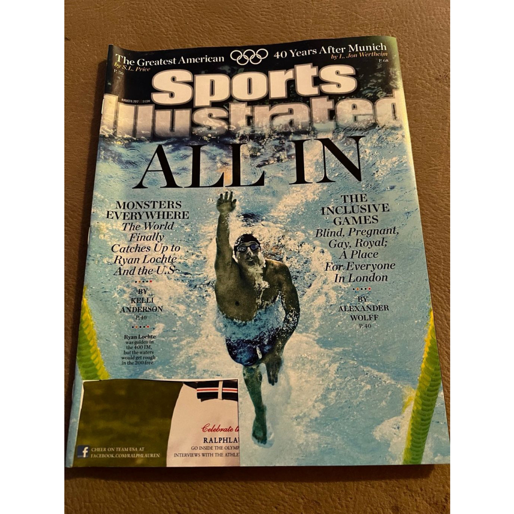 Sports Illustrated August 6 2012 Ryan Lochte cover 8/6/12